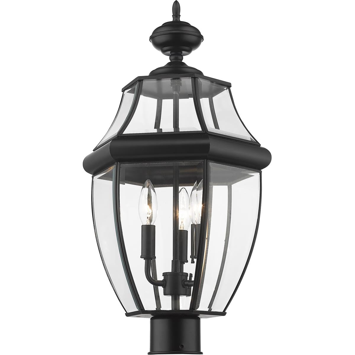 Z-Lite 3 Light Outdoor Post Mount Fixture 580PHB-BK