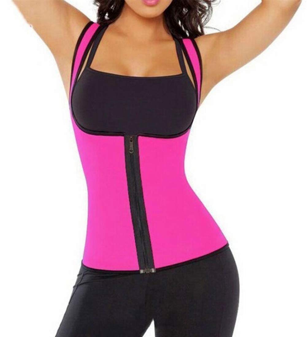 Sexy Women Zipper Smooth Waist Trainer Cincher Neoprene Body Shaper Slimming Vest