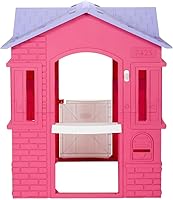 Vista 6 de Little Tikes Cape Cottage Casa de Juegos de Princesa de Fantasía para Niños, Interior y Exterior, con Puertas y Ventanas Funcionales, para Niños Rosa