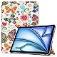 Palizufio Hülle für iPad Air 11 2024(M2),Schlank Leicht Leder Tasche Schutzhülle Flip Folio Dreifach Ständer Klapphülle Abdeckung mit Auto Wecken/Schlafen,Schmetterling
