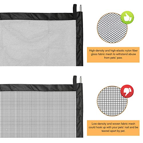 CAMTOA Magic Gate for Dogs, Indoor Outdoor Gate, Portable Folding Mesh Dog Gate, Extra Wide Safety Gate & Pet Gate for Stairs, Doors, Extends up to 40.4'' X 29.5''