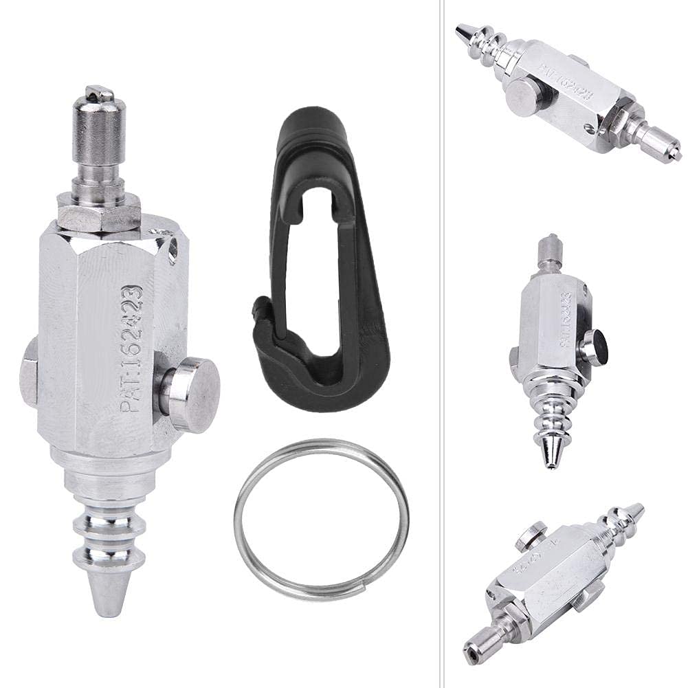Alomejor 8 cm Professionelle Tauchluftdüse Edelstahl Tauchen Niederdruck Luftpumpe Düse Clip für Wassersport