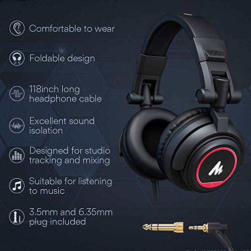 Computer Microphone with Headset MAONO AU-A04H USB Cardioid Podcast Condenser PC Mic for Gaming, Recording, PS4, Streaming, ASMR, YouTube, Singing, Vocal