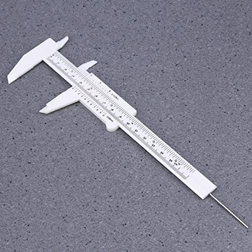 Mini calibrador vernier plástico 21 x 7 x 0.1 cm miniatura 6
