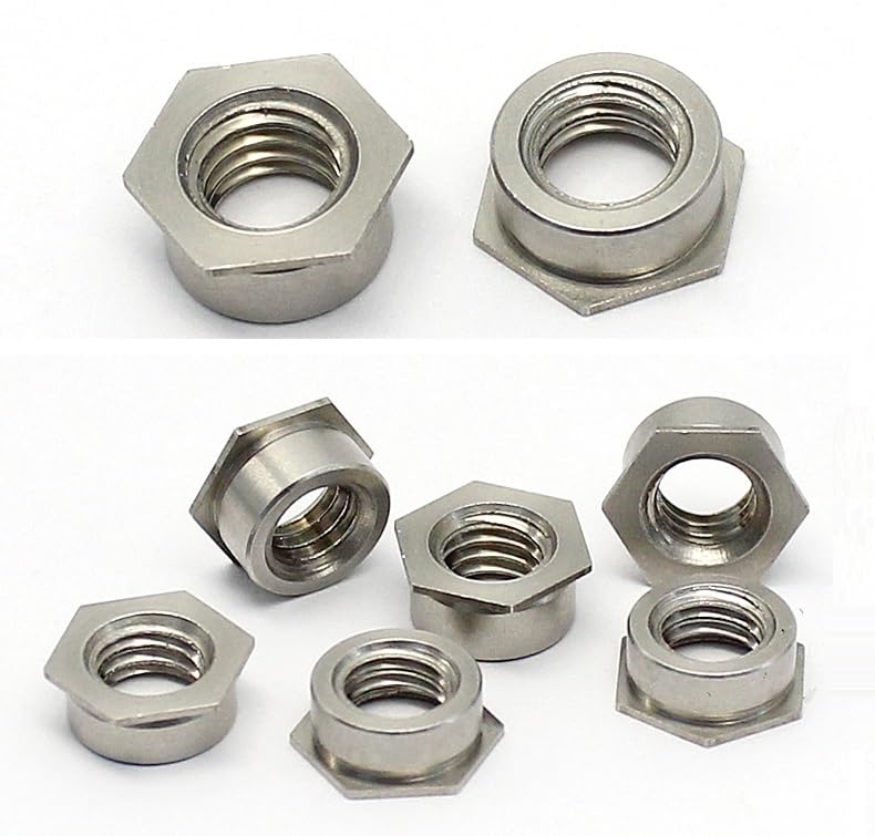 M2 M2.5 M3 M4 M5 M6 Self Clinching Flush Nut 304 Stainless Steel Flush Nuts Self-clinching Insert Nuts(100pcs F-M5-2)