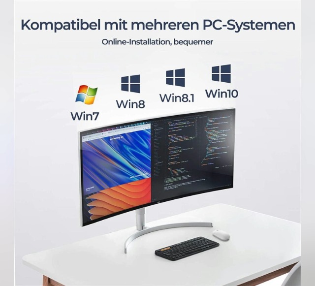JeoPoom Adattatore Bluetooth 5.0 USB - Trasmettitore Ricevitore Per PC Windows, Plug And Play