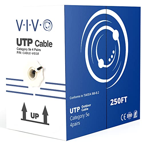 VIVO Black 250ft Bulk Cat5e Wire CABLE-V018