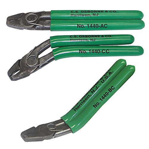 C.S. Osborne 1440-AC, 1440-BC, 1440-CC Closing Spring Hog Ring Pliers (All 3 Pliers)