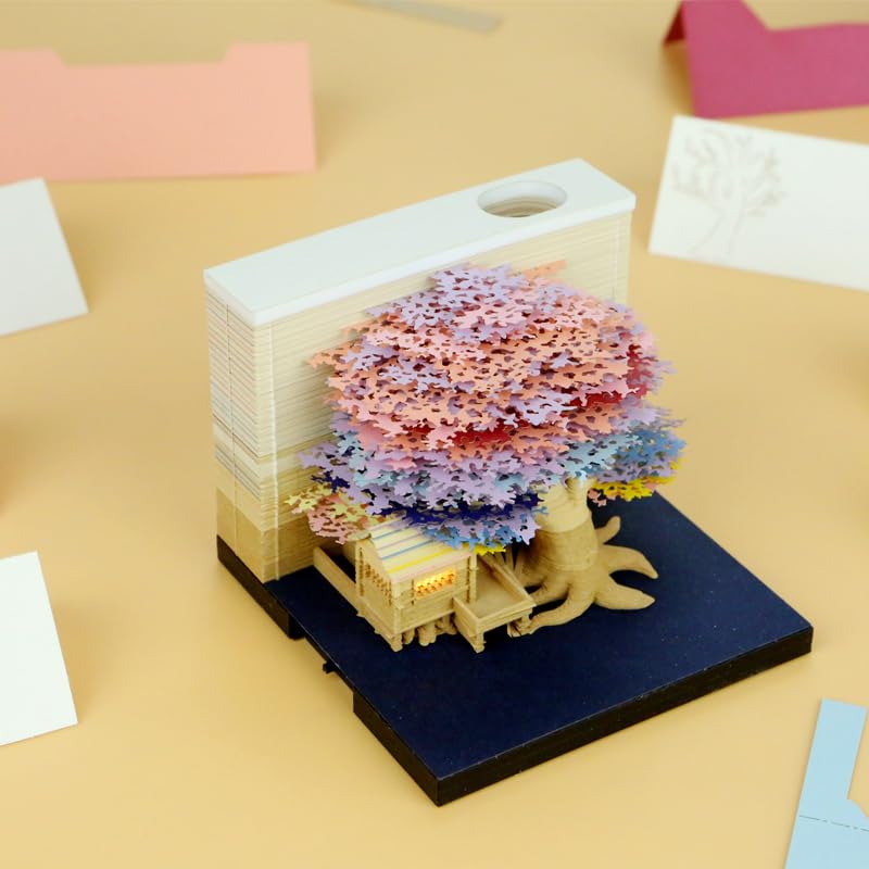 Blocco Note 3D MEICHI Con Coniglio - 160 Fogli Con Scatola Trasparente, Regalo Creativo 9x4.8cm - Foto 3