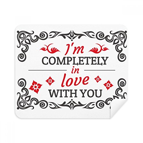 I'm Completely in Love with You Valentine Cleaning Cloth Screen Cleaner 2pcs Suede Fabric