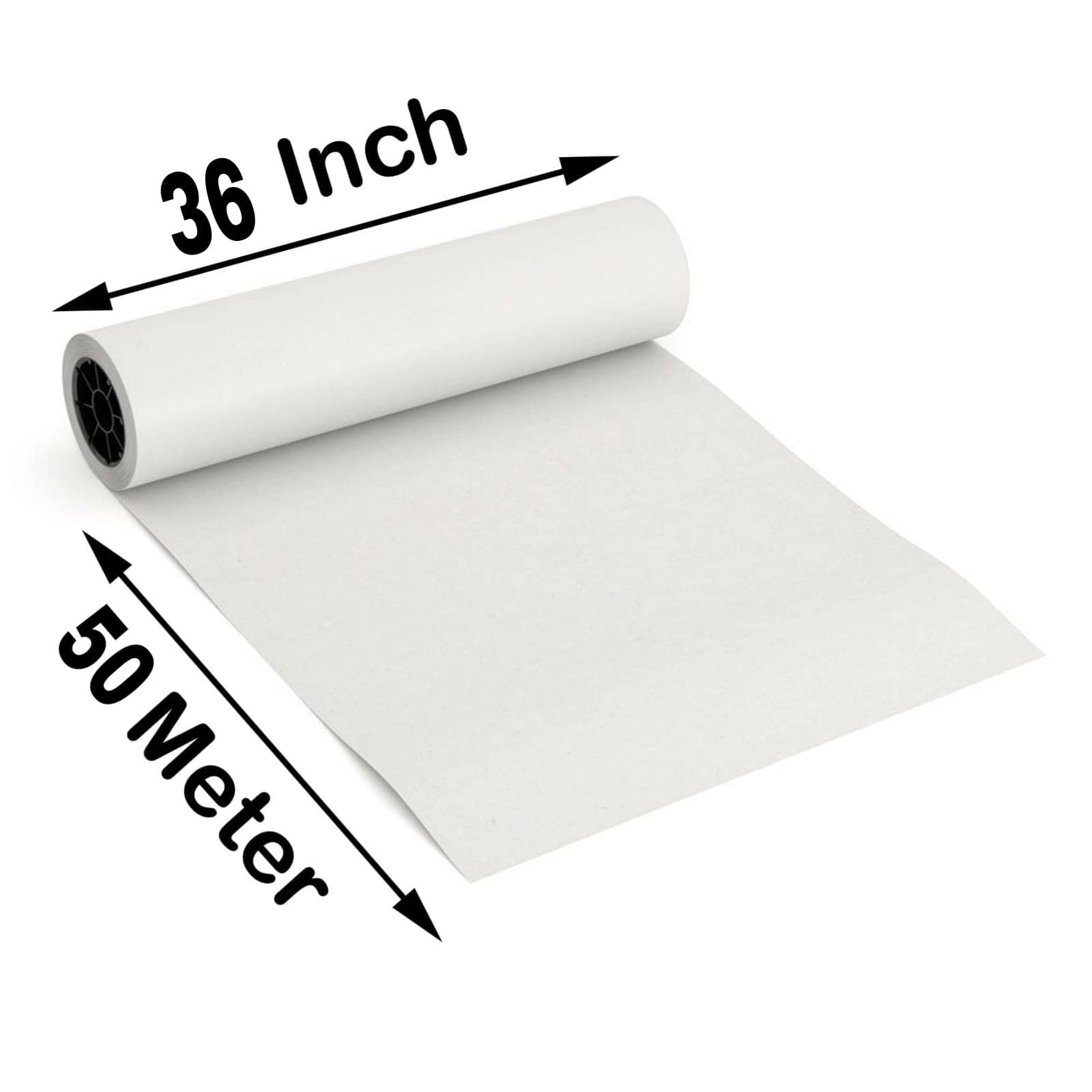 YNK White Paper roll 36 inch 80 gsm Perfect for Wall Art, Painting Paper, Drawing Paper, Paper Roll for Kids Easel and Wrapping Paper (50 mitars)- 4 mm Thickness Jute Rope (25 Meter) Free With This Product