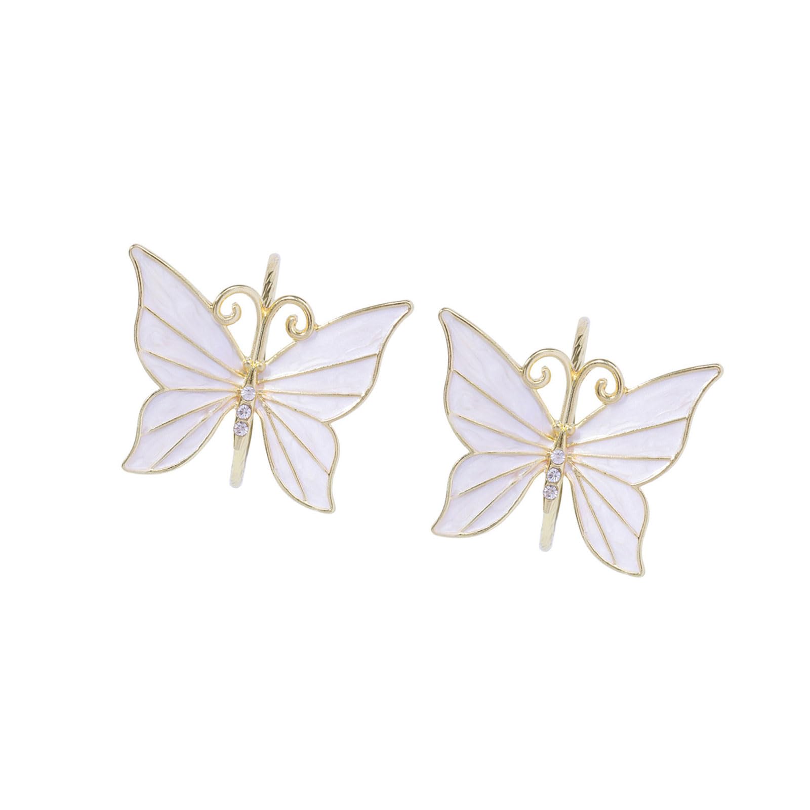 2 Piece Secures Grip Napkin Fasteners Rings in Delicate Butterfly Pattern for Banquets and Family Gatherings Decoration Napkin Holder for Dining