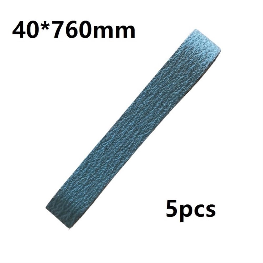 Szlifierka taśmowa, 5 szt. pasów ściernych z korundu cyrkonowego o gradacji 60, do szlifierek, 40 * 760 mm