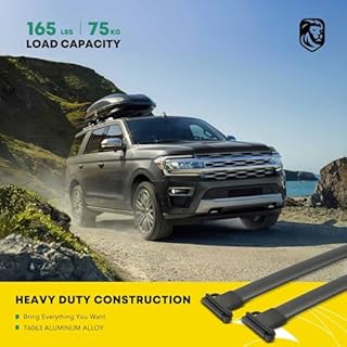 YHTAUTO Car Roof Rack Cross Bar Compatible with Ford Expedition 2007-2017 w/Raised Rails Fixed Point, 165 Lbs Aluminum Alloy Cargo Bar for Rooftop Tent Kayak Bike Luggage Snowboard Ski Board Canoe