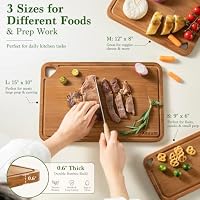 Bamboo Cutting Board 3-Piece Wooden Cutting Board for kitchen — image 2