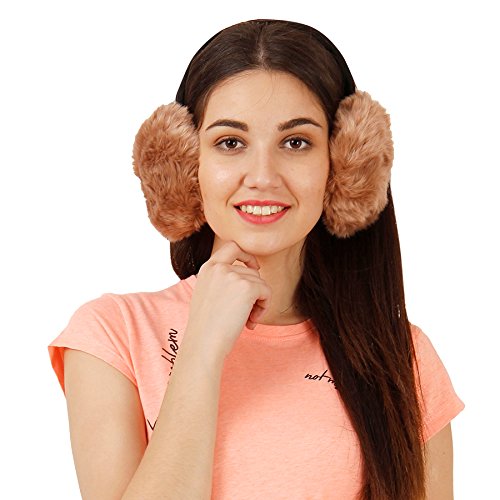 Image of FabSeasons Faux Fur Winter Outdoor Accessory Foldable Ear Muffs /Warmer for Girls & Women for protection from Cold, Ideal Head /Hair Accessory during winters