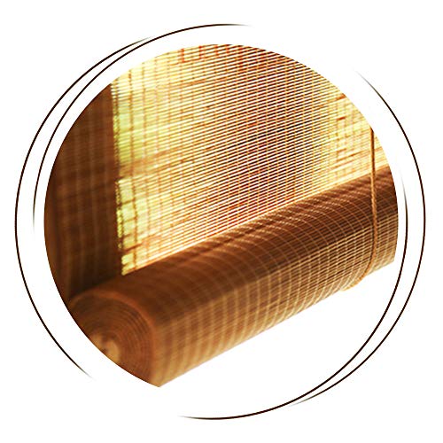 Jolan Natürliche Bambus Jalousien,Sonnenschutz Vorhang Für Innen,UV-Schutz/Atmungsaktiv,Individuelle Breite Von 50Cm-150Cm,Unbegrenzte Länge.,69x163cm/27x64in