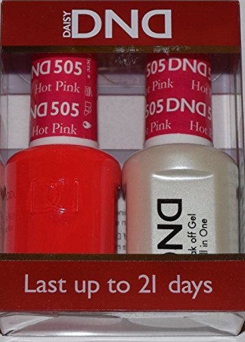 DND Gel & Matching Polish Set #505 - Hot Pink. Buy 5 any colors get 1 Diamond super fast drying top coat 0.5 oz Free