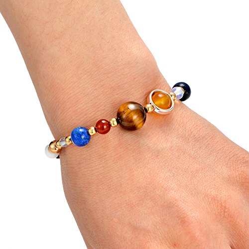 Culovity Handmade Universe Guardian Bracelets Nine Planets Star Natural Stone Adjustable Astronomy Bracelet For Women Men Gift 1Pcs #TOP1