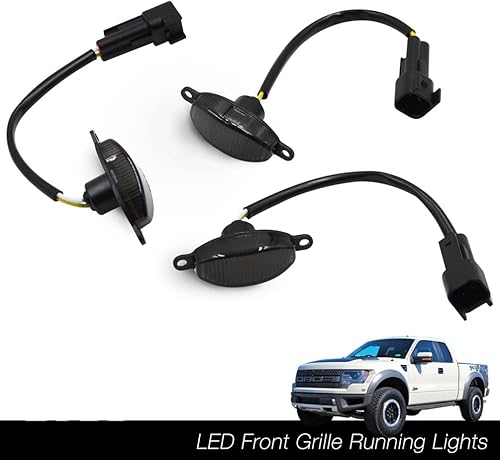Miniatura 5 de Luces LED ámbar Raptor con lente ahumada para Ford F150 SVT Raptor Pick Up 2017-2019 Ford Raptor Pick Up 2017-2019 parrilla delantera conducción