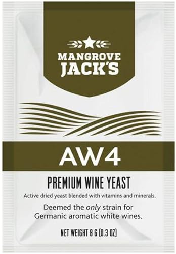 Levadura de vino Mangrove Jack's AW4 0.28 oz trata 23L Vinos blancos aromáticos