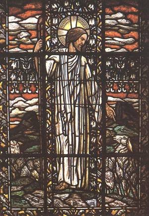 Peinture à l'huile The Good Pastor 1918 : toile de maître Korosfoi d'une élégance rare
