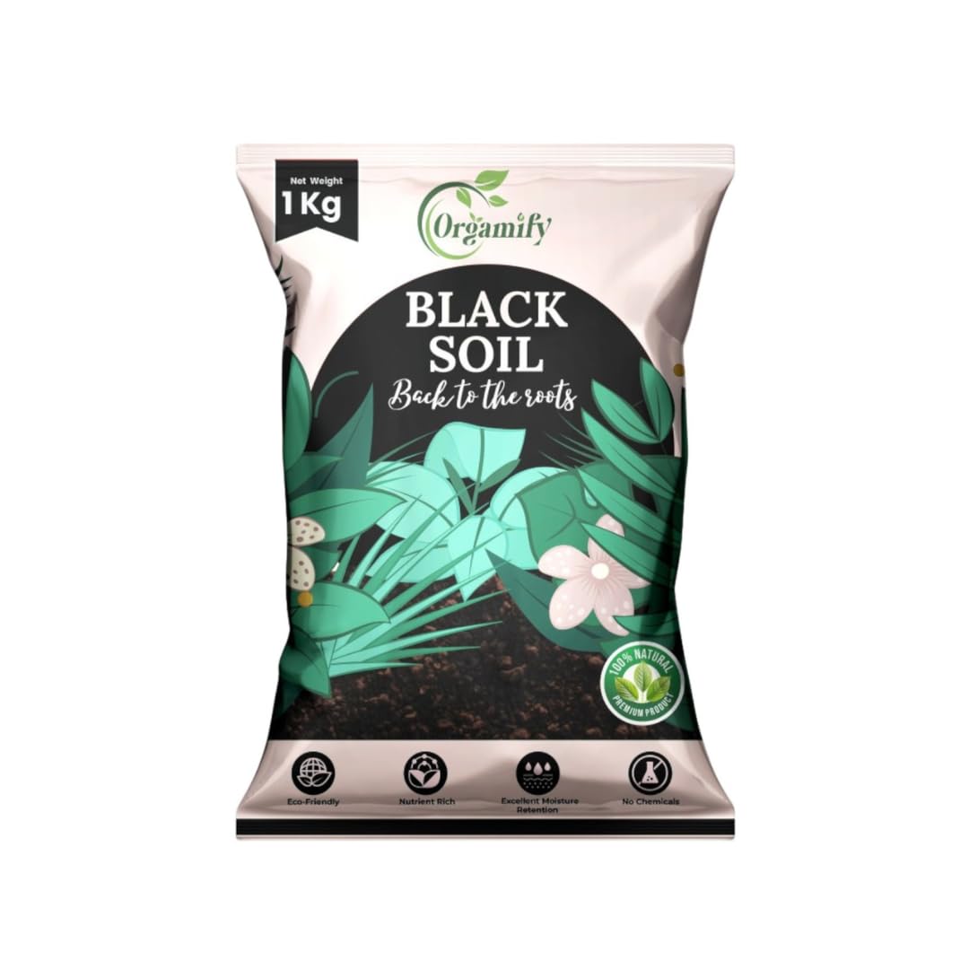 Orgamify Premium Black Soil for Plants Home Garden | Nutrient-Rich Organic Soil with Microbes | Enhances Fertility & Moisture Retention | Natural Chemical-Free Potting Mix (1 KG)-image-44