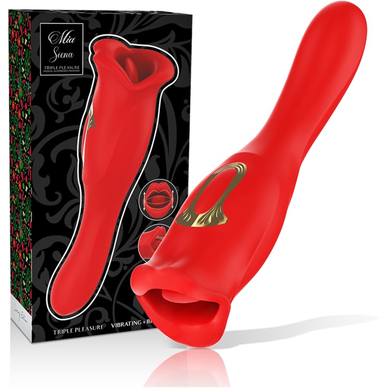 Siena Triple Pleasure vibromasseur stimulant et mordant ergonomique