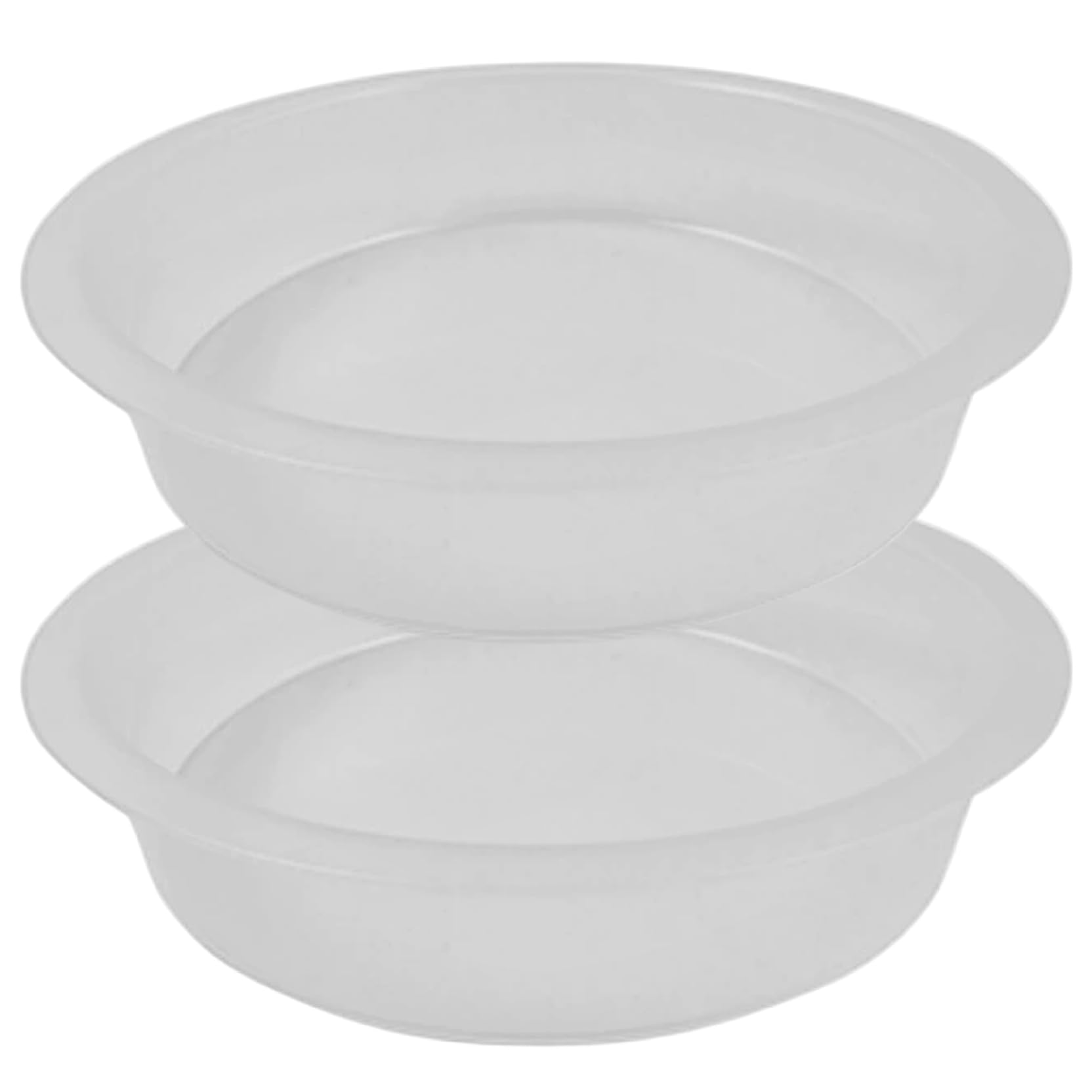 2Pcs Bird Baths for Outdoors 7in Large Plastic Multi-Use Bird Feeder Tray for Garden, Yard, Outside