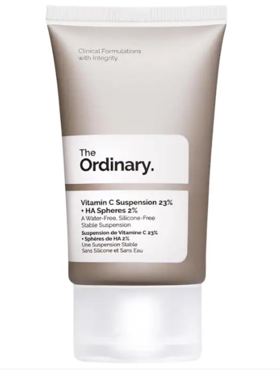 The Ordinary Vitamin C Suspension 23% + Hyaluronic Acid Spheres 2%, Serum with Pure L-Ascorbic Acid, 1 Fl Oz