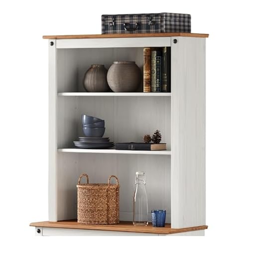 Mercers Furniture Corona Buffet Welsh Dresser Top Small Hutch White Wax