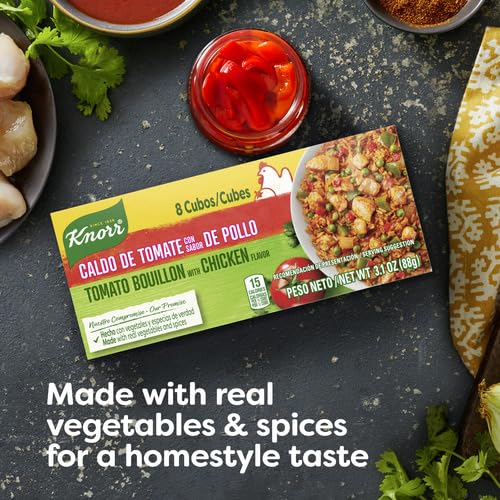 Knorr Bouillon Cubes, Tomato with Chicken Flavor, 8-Count Boxes