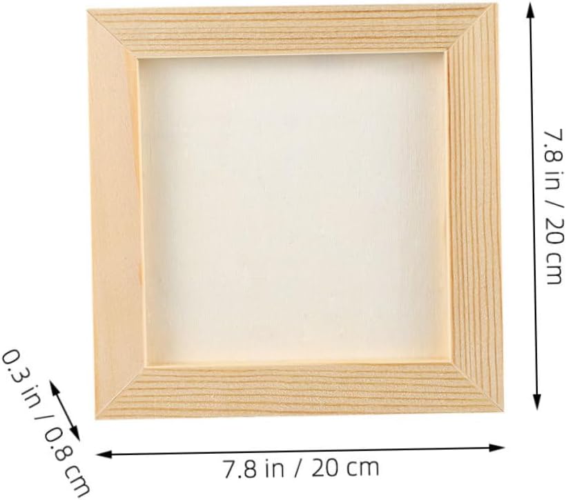 5 Pcs Wooden Craft Picture Frames, Paintable Blank Photo Frames for Kids
