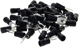 SV2-4S Terminales de horquilla aislados Conector tipo U Cobre for conector de cable AWG16-14 300 piezas Rojo Azul (Size : Black 480 pcs)