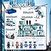 Sluban City Police Station, Building Set with Car Model, Motorcycle, Helicopter, Police Cop Patrol, STEM Block Ideal Gift 6-12 Boys Girls, 7 Police Minifigures, 686pcs