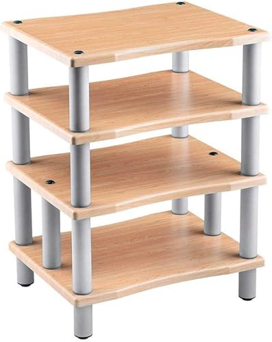 Miniatura 2 de Monolith - Soporte de audio resistente de 4 niveles XL - Grosor de estante de 1 pulgada, diseño de aire abierto, construcción resistente, arce