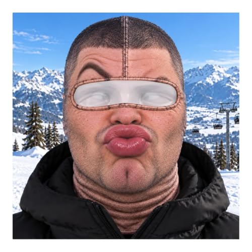Funny Ski Mask Realistic Full Face Balaclava Old Man Ski Mask - image 5