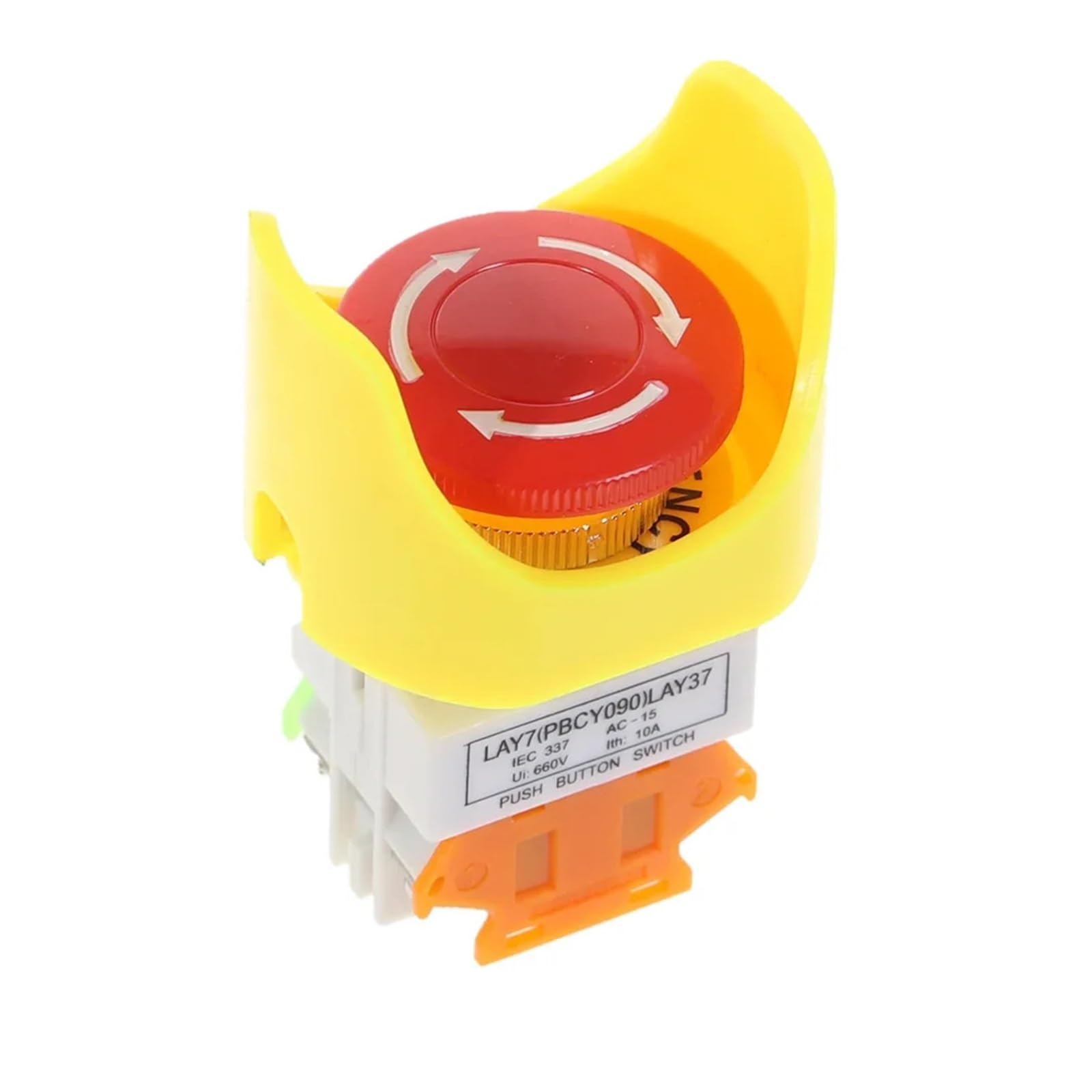 Arrêt d'urgence interrupteur coup de poing rouge 1NO 1NC évite les pannes AC 660V