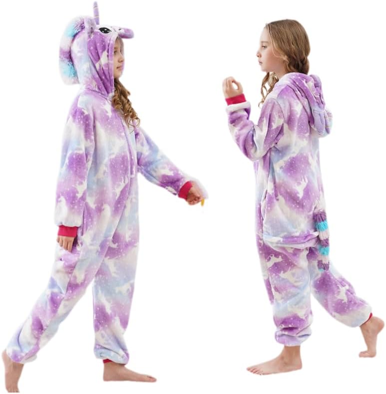 ユニコーン戦士 キッズ ユニコーン ワンジー ハロウィン クリスマス コスプレ コスチューム 寝間着 ワンピース パジャマ 女の子