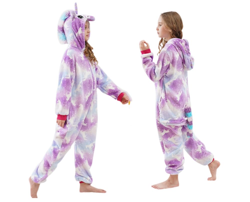 unicorn warrior Kids Unicorn Onesie Halloween Christmas Cosplay Costume  Sleepwear One-Piece Pajamas for Girls Boys