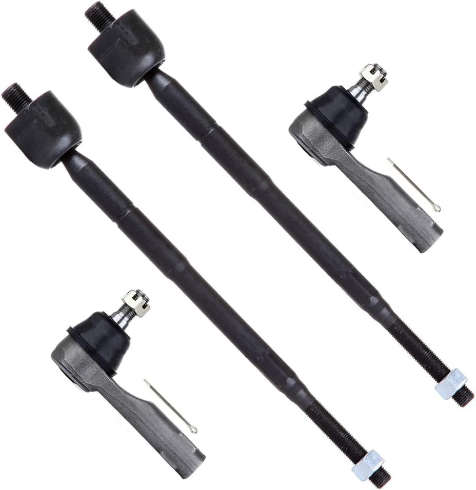 SCITOO 4pcs Front Suspension Kit Inner Tie Rod End Outer Tie Rod End Fit 1998-2001 For Nissan Altima