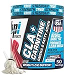 BPI Sports CLA+Carnitine – CLA L Carnitine & Linoleic Acid – L Carnitine Supplement for Weight Loss, Metabolism & Lean Muscle – Caffeine Free – Rainbow Ice – 50 Servings – 12.34 oz