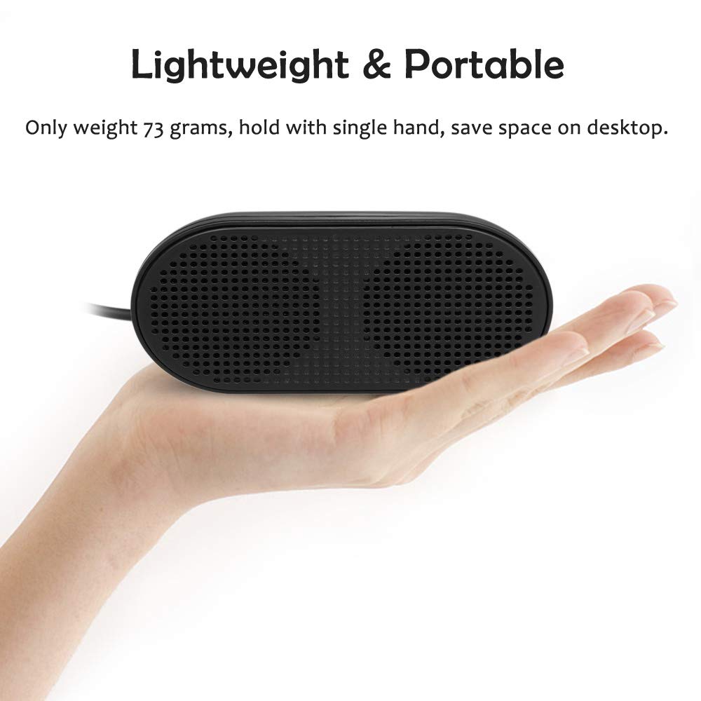 Altoparlante portatile USB per computer Plug Play alimentato tramite USB con Horn uscita 3W ABS TPU Compagno ideale per PC e laptop