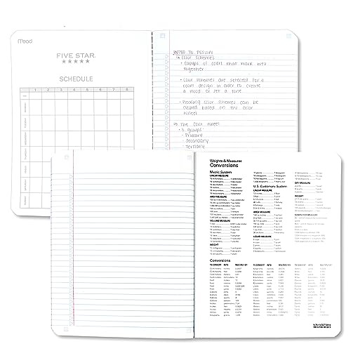 Cahier de composition Five Star avec application d'étude incluse lot de 6 - 5