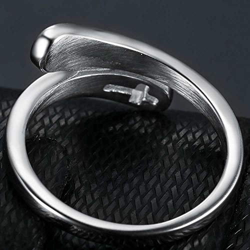 Jude Jewelers Stainless Steel Christian Faith Cross Wedding Engagement Promise Statement Thumb Ring4