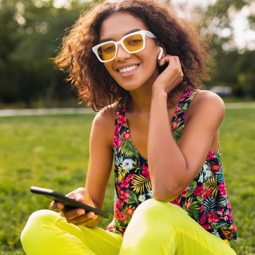 Image of Veda Tinda Vision Rectangle Sunglasses Men Tinted Polarized Big Square Retro 90s Vintage y2k Glasses for Women UV Protection