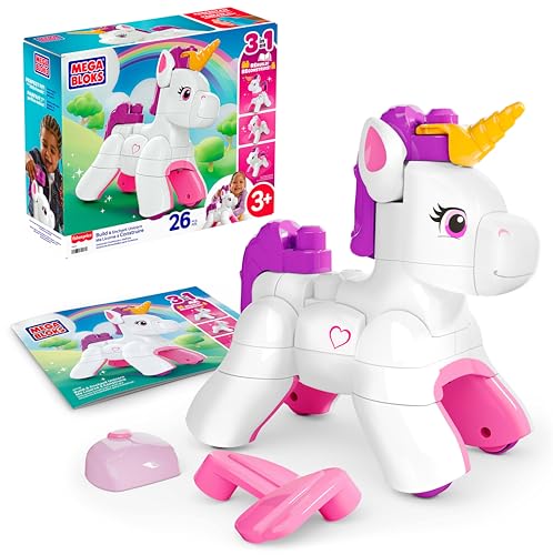 Mega Bloks Fisher-Price 3-in-1 Unicorno Costruisci e Incanta