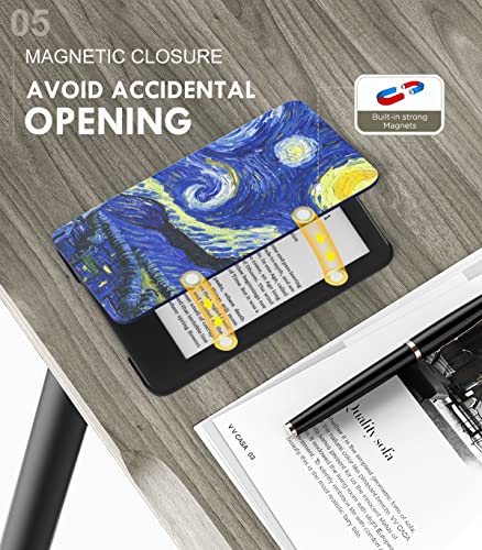 Moko Case Fits 6" All-New Kindle (11Th Generation-2022 Release), Lightweight Shell Cover With Auto Wake/Sleep For Kindle 2022 11Th Gen E-Reader, Starry Night Blue #TOP4