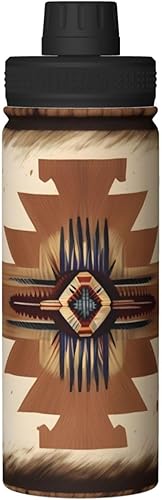 Miniatura 9 de Hervidor de acero inoxidable aislado con patrones nativos americanos  Botella de agua divertida con impresión aislada  Ideal para deportes y viajes
