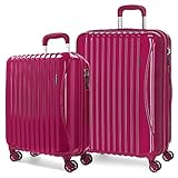 Movom Trafalgar Juego de maletas Rojo 55/67/77 cms Rígida ABS Cierre TSA 108L 4 Ruedas dobles Equipaje de Mano